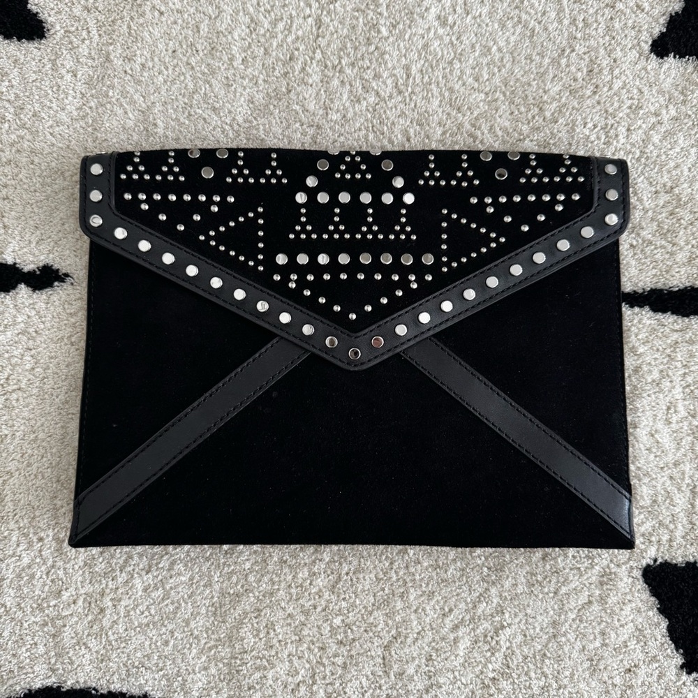 Rebecca Minkoff Black Studded Envelope Clutch